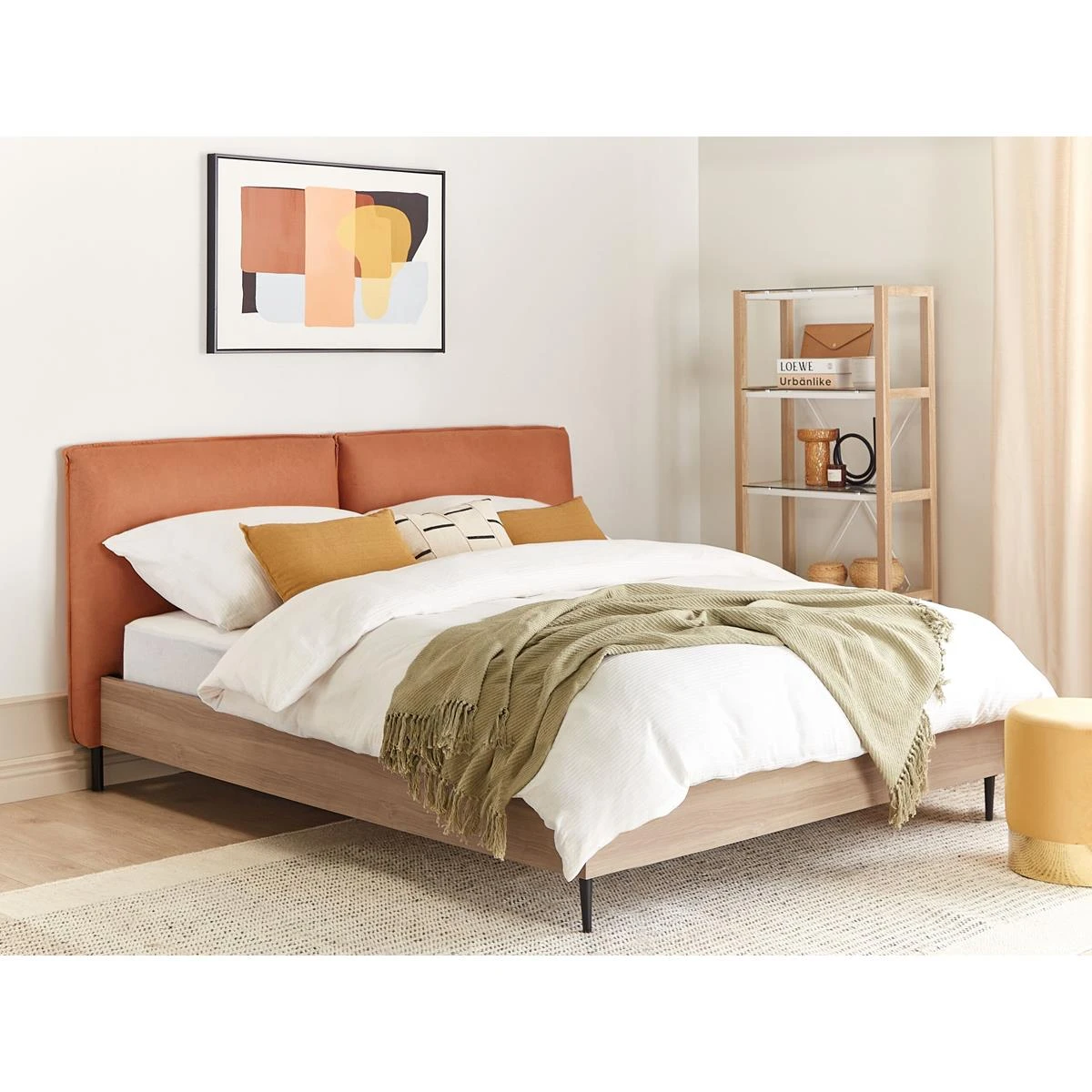 Beliani - LIMANTON - Bed - Goudbruin - 180 X 200 Cm - Kunstleer - Afbeelding 2