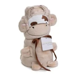 Elegance Baby|Kinder Flanel Fleece Knuffel Deken Koe Zand