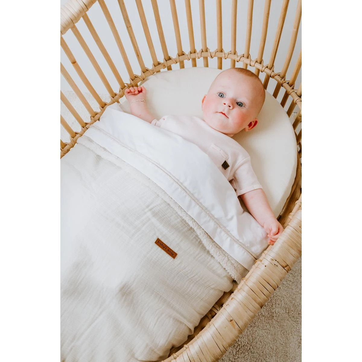 Baby's Only Wiegdeken Teddy Breeze - Warm Linen - 70x95 Cm - Afbeelding 2