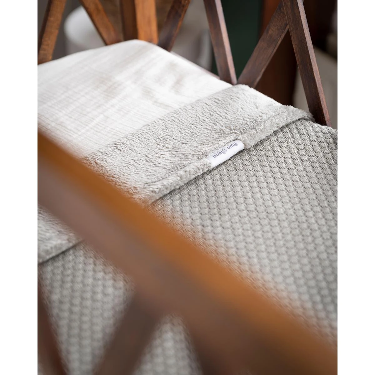 Baby's Only Wiegdeken Teddy Sky - Urban Taupe - 70x95 Cm - Afbeelding 3