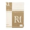 Riviera Maison Plaid Bruin, Beige, Deken - RM Classic Monogram 180x150