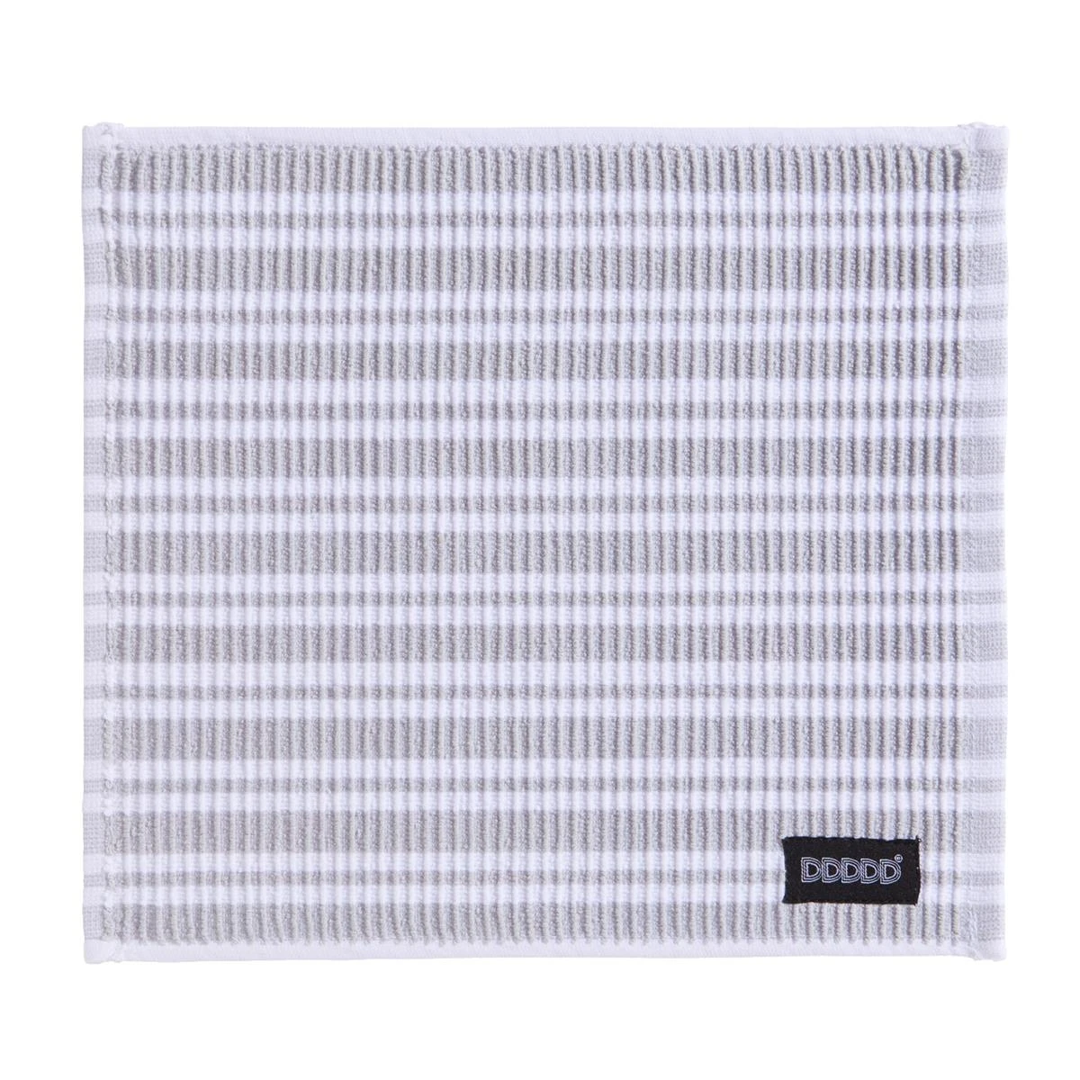 DDDDD Vaatdoek Basic Clean - 30x30cm - Lichtgrijs Gestreept - 4 Stuks