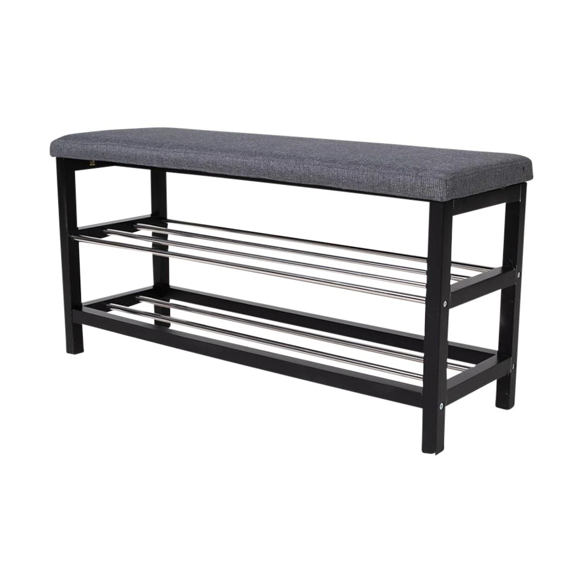 Artichok Norah Houten Schoenenrek Zwart Met Bankje - 100 X 34 Cm