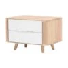 Gazzda Ena Nightstand 60 Houten Nachtkastje Whitewash - 2 Lades