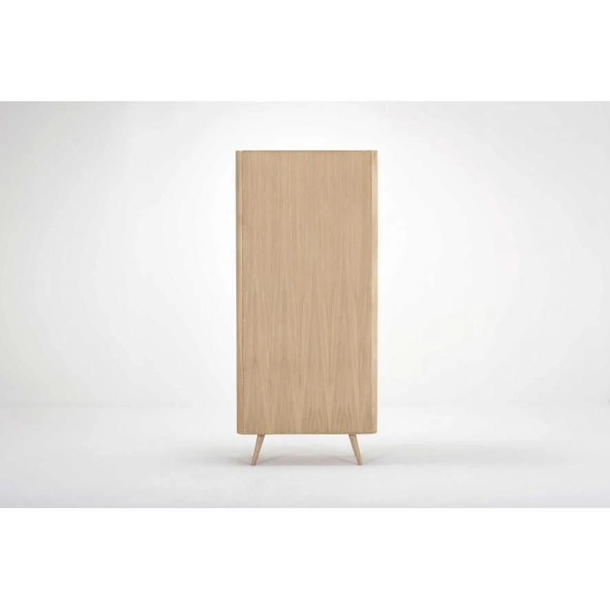 Gazzda Ena Wardrobe Houten Garderobekast Whitewash - 90 X 200 Cm - Afbeelding 4