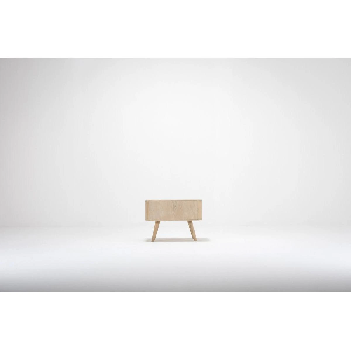 Gazzda Ena Nightstand 55 Houten Nachtkastje Whitewash - 1 Lade - Afbeelding 4