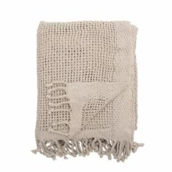 Bloomingville Lucille Plaid - 150 X 125 Cm - Naturel