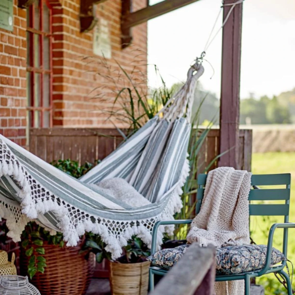 Bloomingville Lucille Plaid - 150 X 125 Cm - Naturel - Afbeelding 2