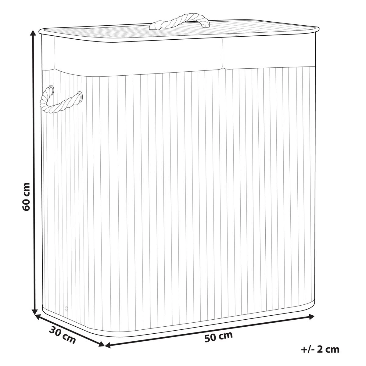 Beliani - KANDY - Mand - Donkere Houtkleur - Bamboehout - Afbeelding 7