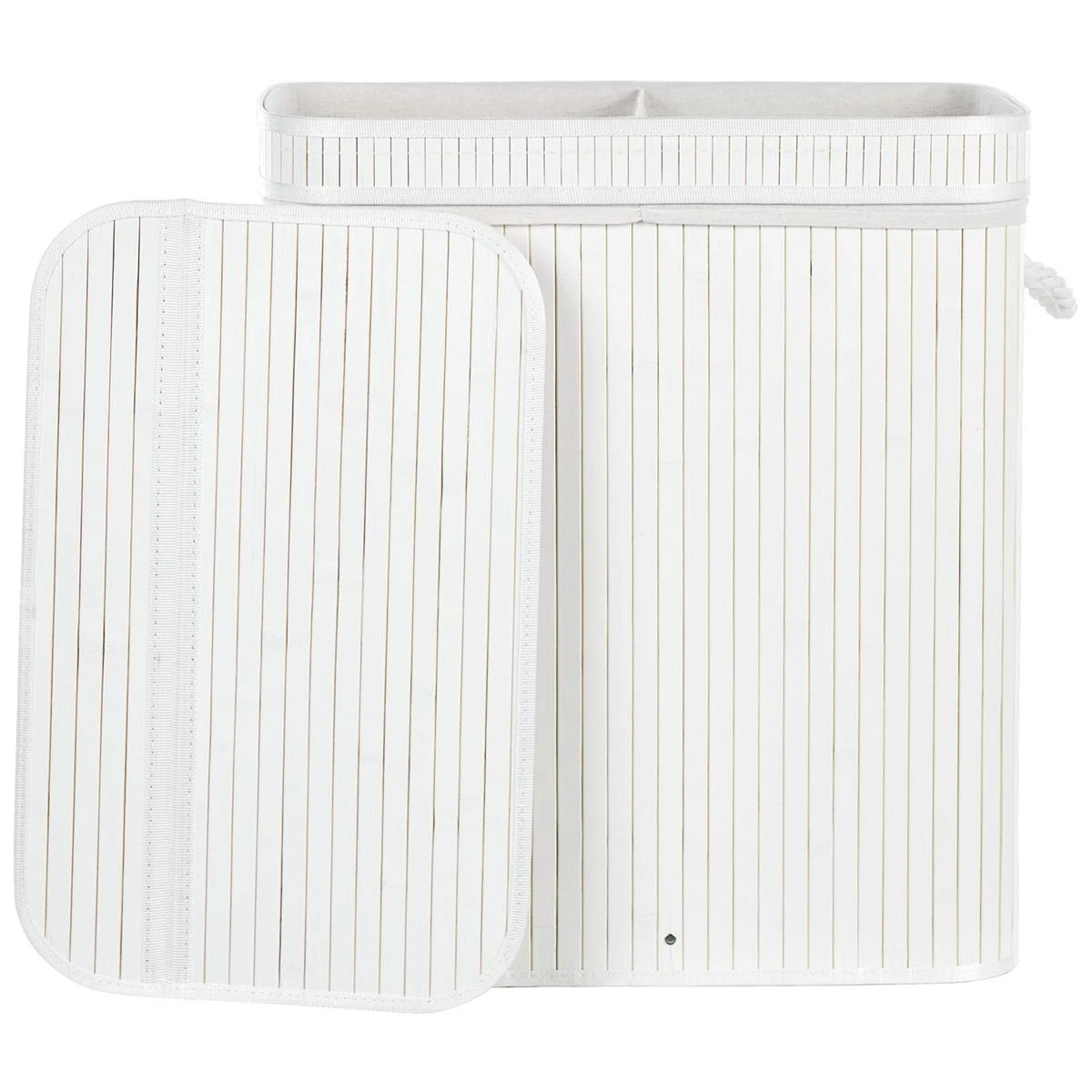 Beliani - KALTHOTA - Mand - Wit - Bamboehout - Afbeelding 5