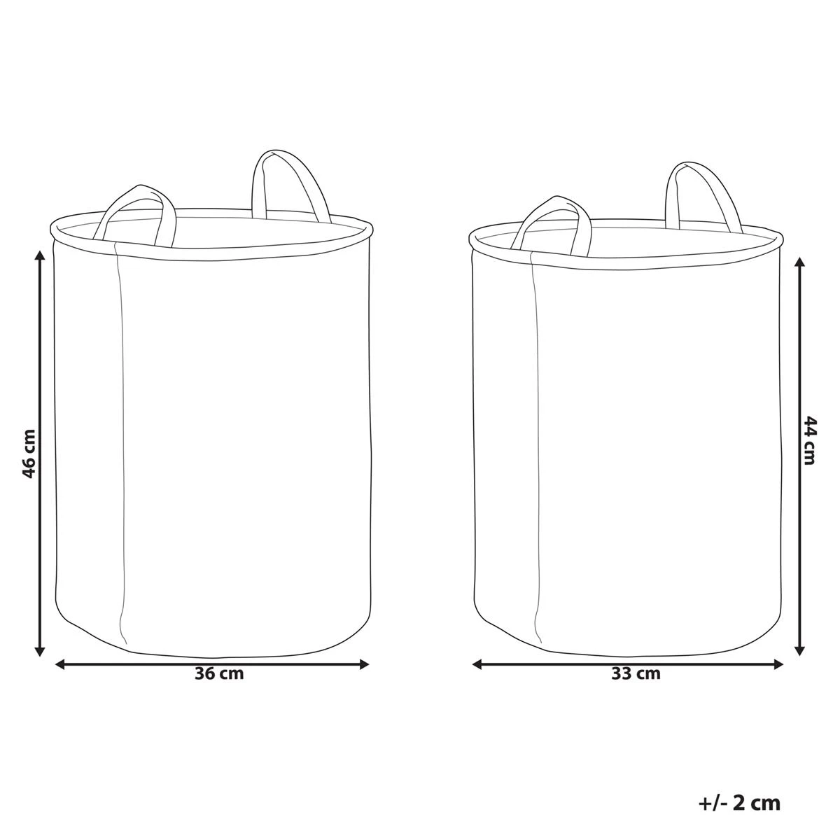 Beliani - ARCHA - Manden Set Van 2 - Wit - Polyester - Afbeelding 8