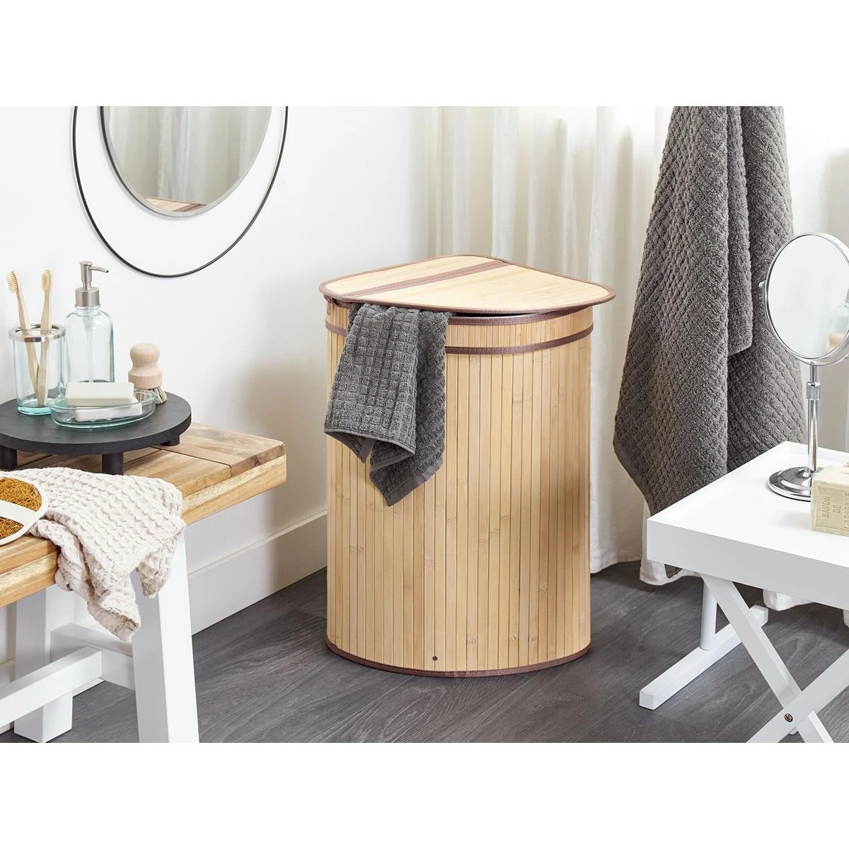 Beliani - BADULLA - Mand - Lichte Houtkleur - Bamboehout - Afbeelding 2