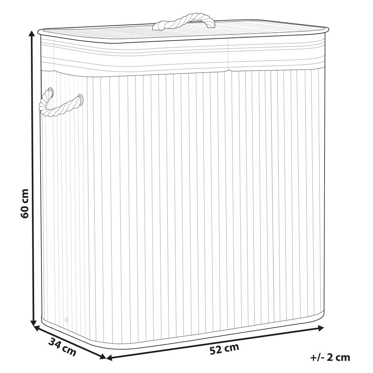 Beliani - KALTHOTA - Mand - Wit - Bamboehout - Afbeelding 8