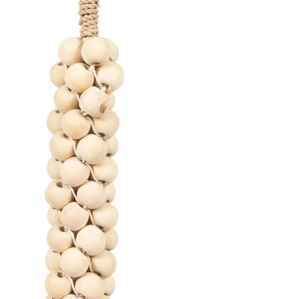 Bazar Bizar - De Wooden Beads Met Katoen Hangdecoratie - Wit - Afbeelding 2
