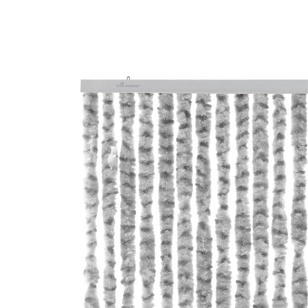 Livn Deurgordijn Chenille Grijs|donkergrijs 220x90cm - Afbeelding 2