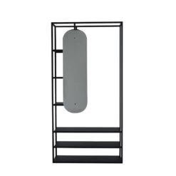 Nest Living Jonny Metalen Kledingrek Zwart - 100 X 200 Cm
