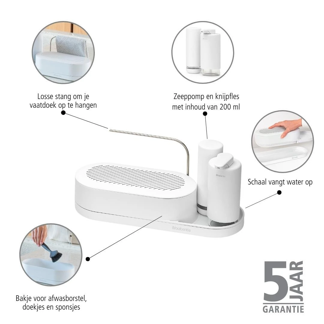 Brabantia SinkStyle Organiser 3-delig - Fresh White - Afbeelding 6