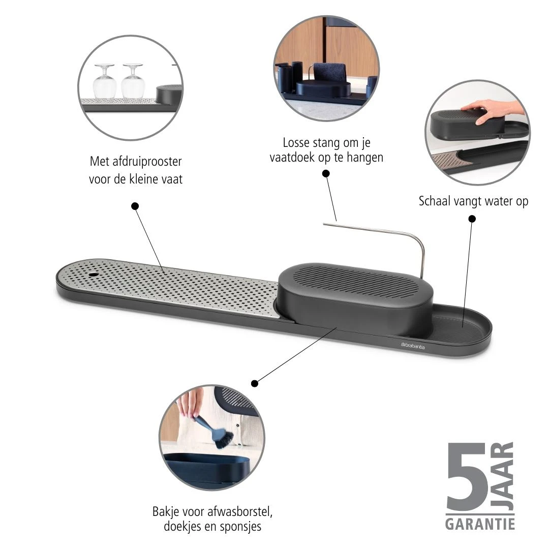 Brabantia SinkStyle Organiser 2-delig - Infinite Grey - Afbeelding 11