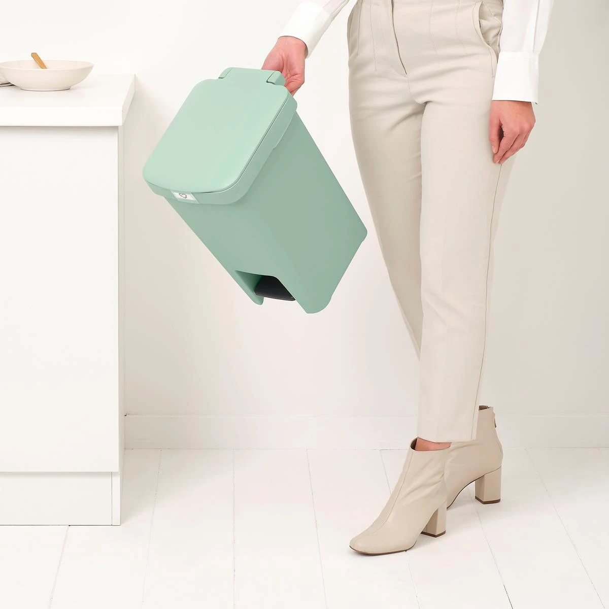 Brabantia StepUp Pedaalemmer - 16 L - Jade Green - Afbeelding 7