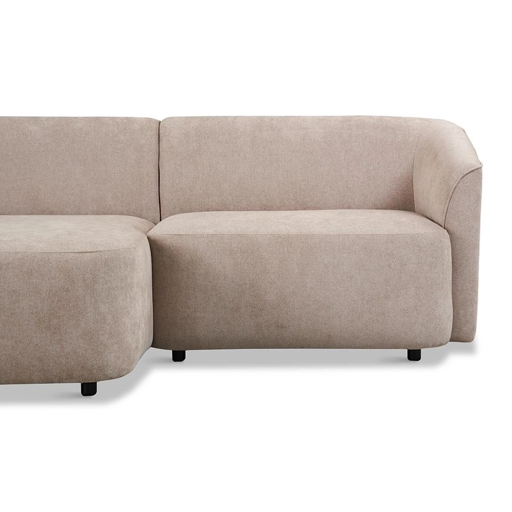 By FonQ Oblique Chaise Longue Bank Links - Beige - Afbeelding 2