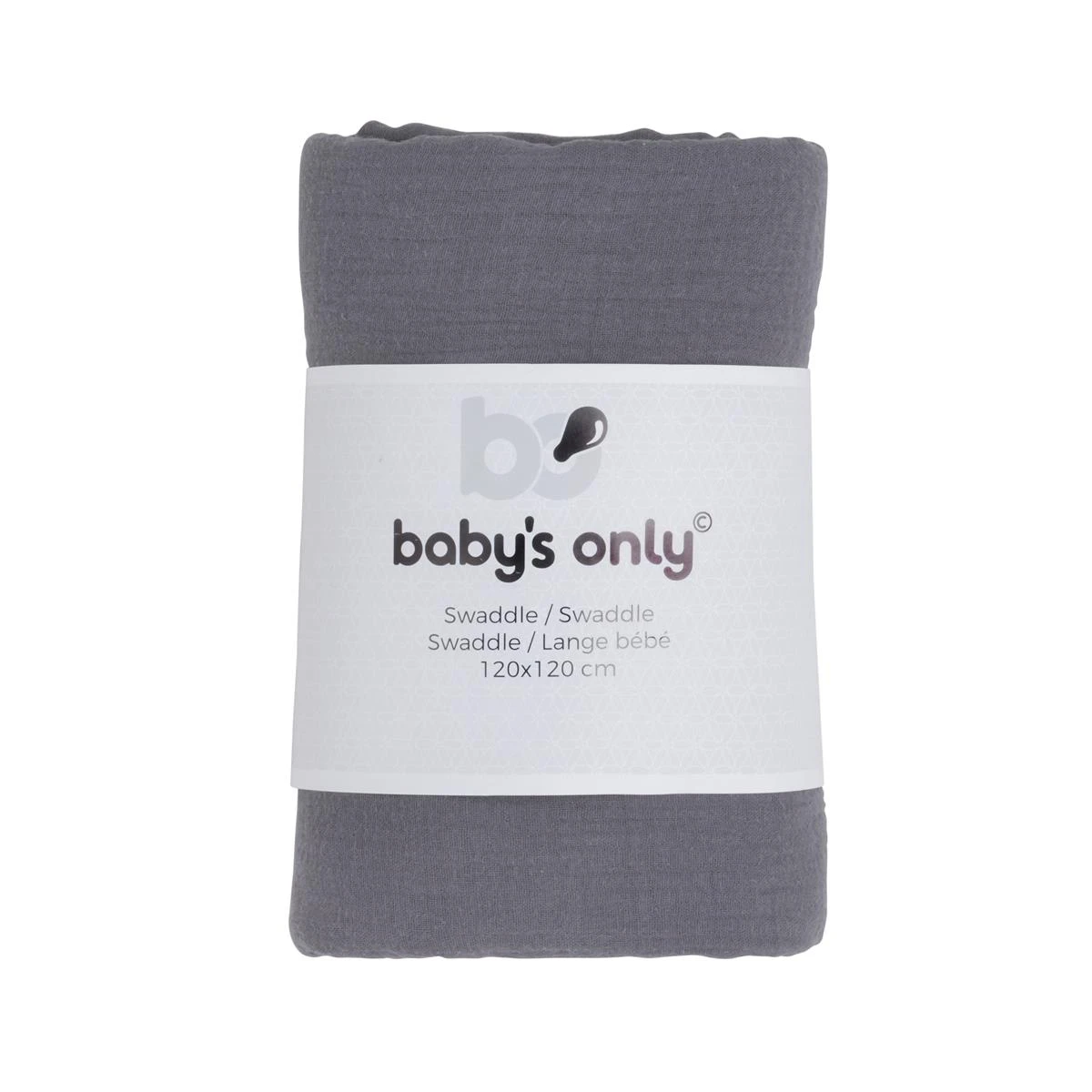 Baby's Only Swaddle Breeze - Antraciet - 120x120 Cm - Afbeelding 2