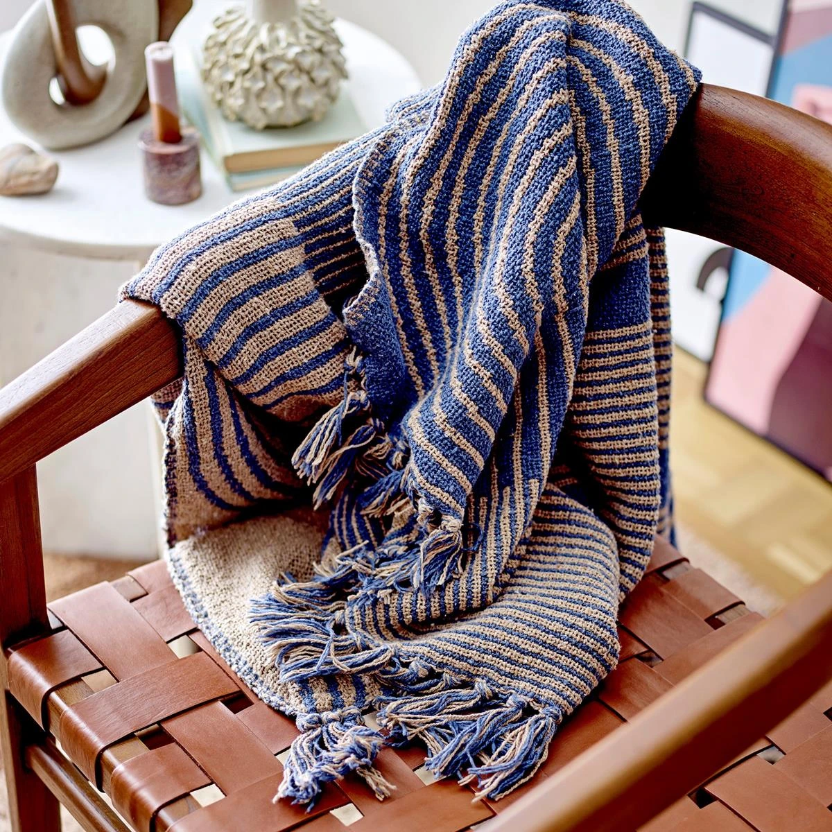 Bloomingville Tiffanie Plaid - 160 X 130 Cm - Afbeelding 2