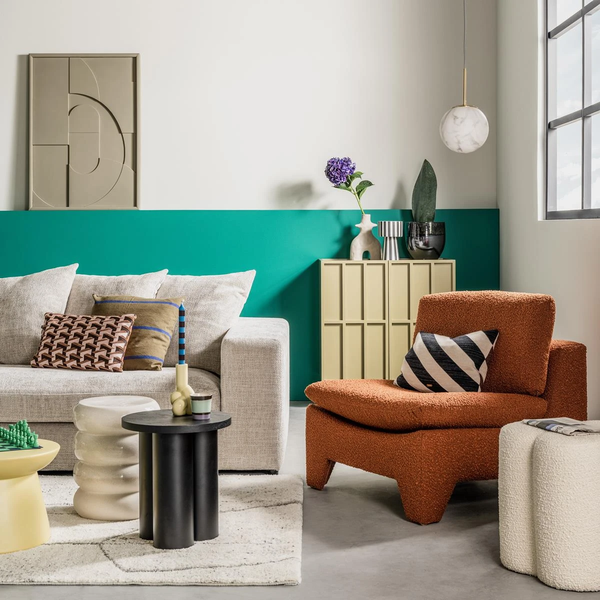 HKliving Cupboard Opbergkast - Olive Green - Afbeelding 11