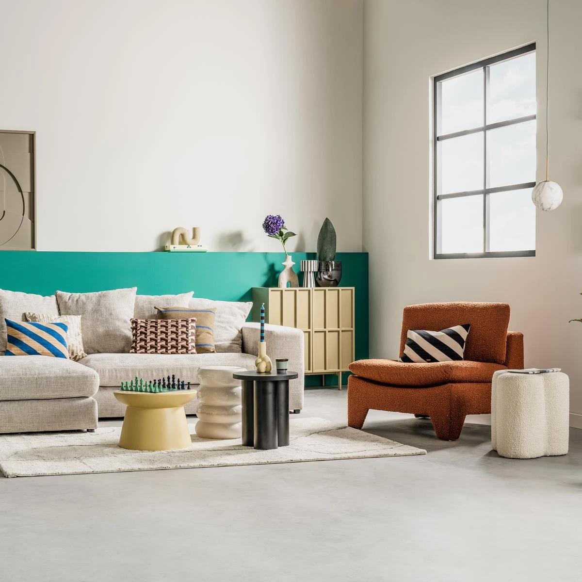 HKliving Cupboard Opbergkast - Olive Green - Afbeelding 12