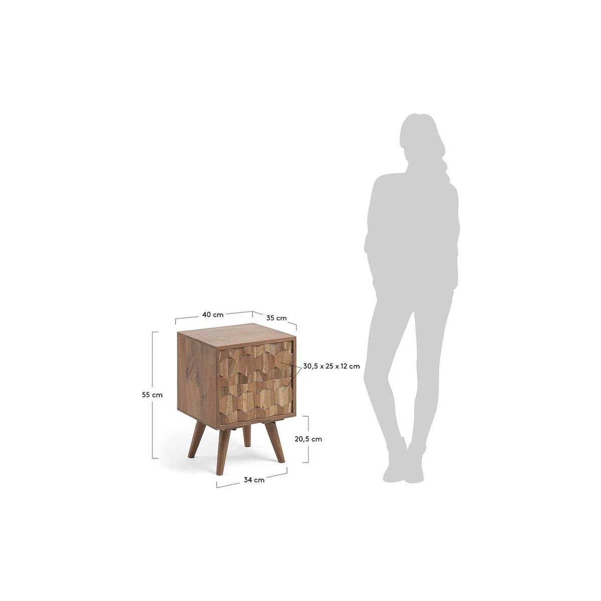 Kave Home - Khaleesi Nachtkastje 40 X 55 Cm - Afbeelding 5