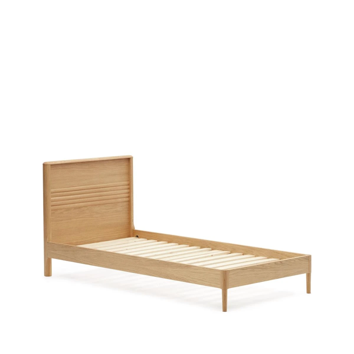 Kave Home - Lenon Bed In Hout En Eiken Fineer Voor 90 X 200 Cm Matras - Afbeelding 8