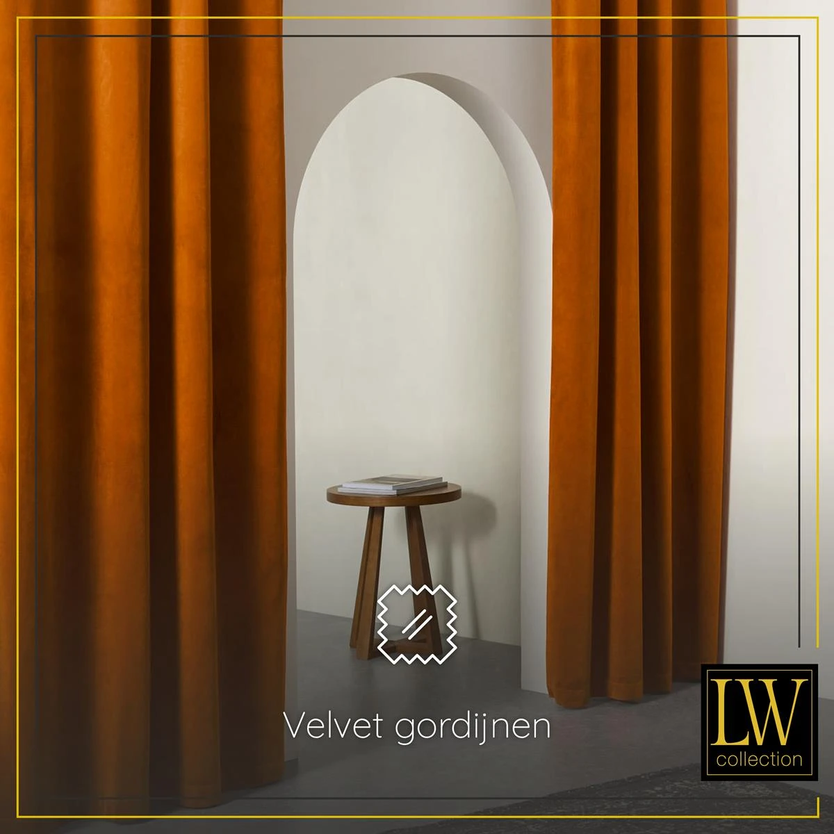LW Collection Kant En Klaar Gordijnen Oranje 290x270cm - Afbeelding 2