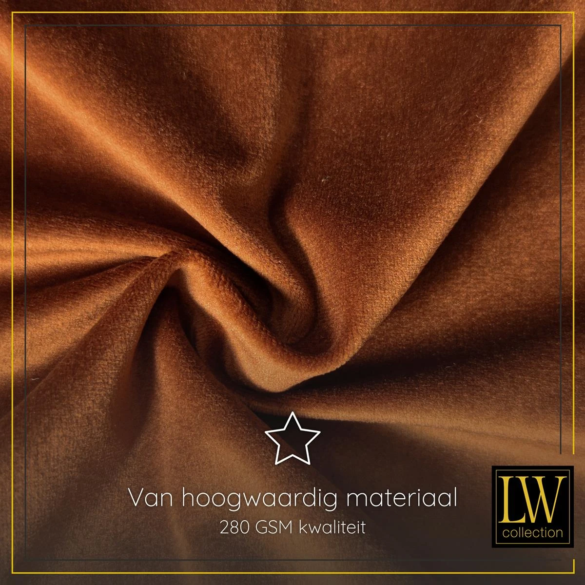 LW Collection Kant En Klaar Gordijnen Oranje 290x270cm - Afbeelding 3