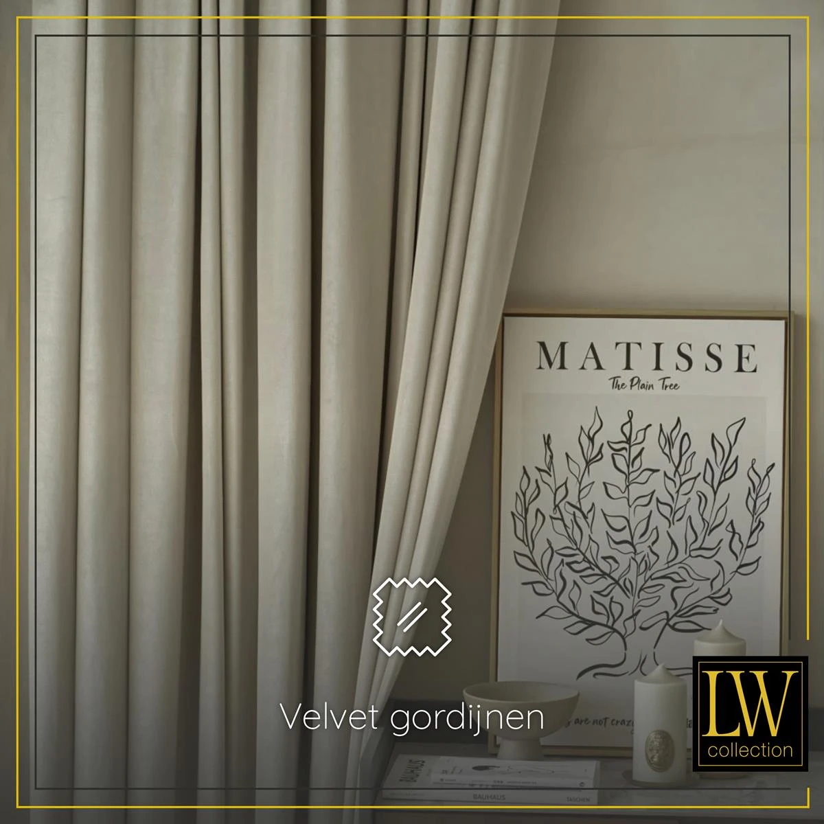 LW Collection Kant En Klare Gordijnen Taupe 140x225cm - Afbeelding 2