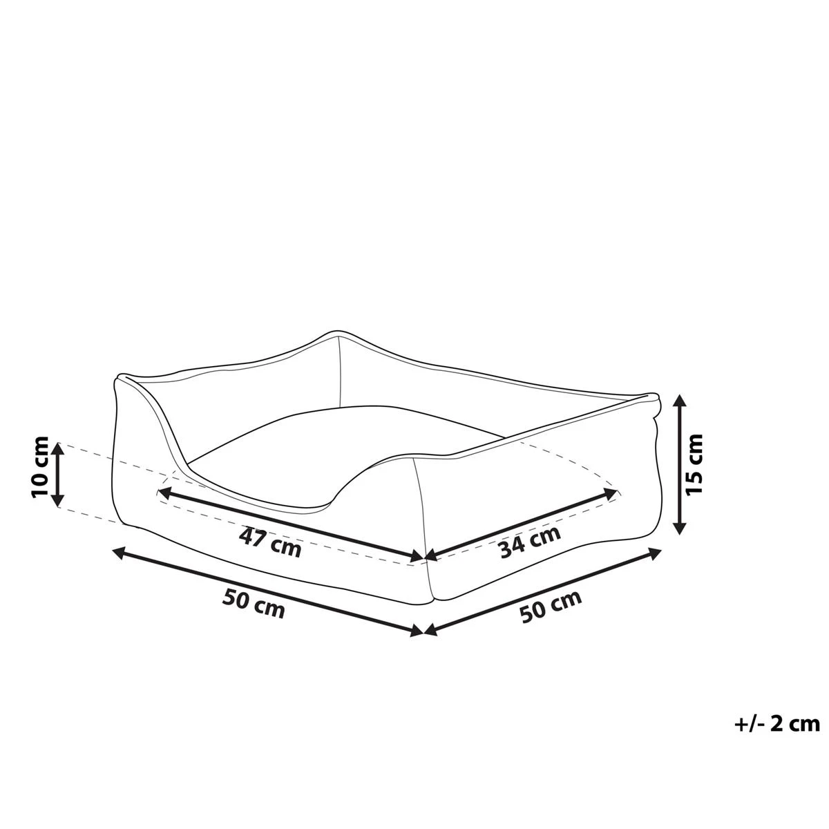 Beliani - HOZAT - Dierenbed - Bruin - Katoen - Afbeelding 9