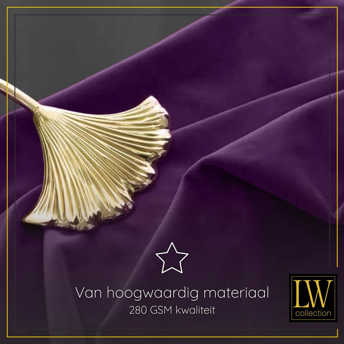 LW Collection Kant En Klaar Gordijnen Paars 290x270cm - Afbeelding 4