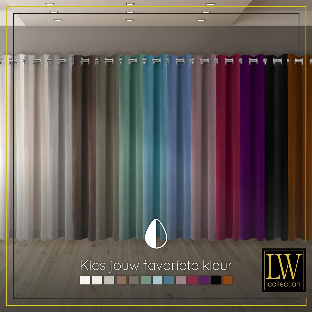 LW Collection Kant En Klaar Gordijnen Paars 290x270cm - Afbeelding 9