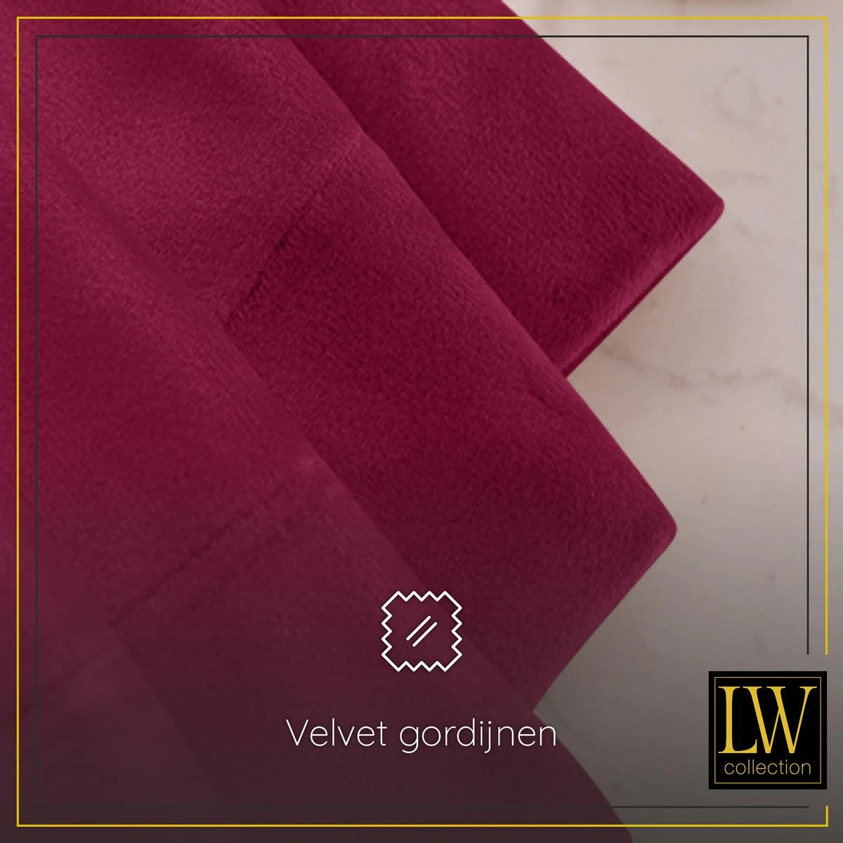 LW Collection Kant En Klaar Gordijnen Rood 140x225cm - Afbeelding 2
