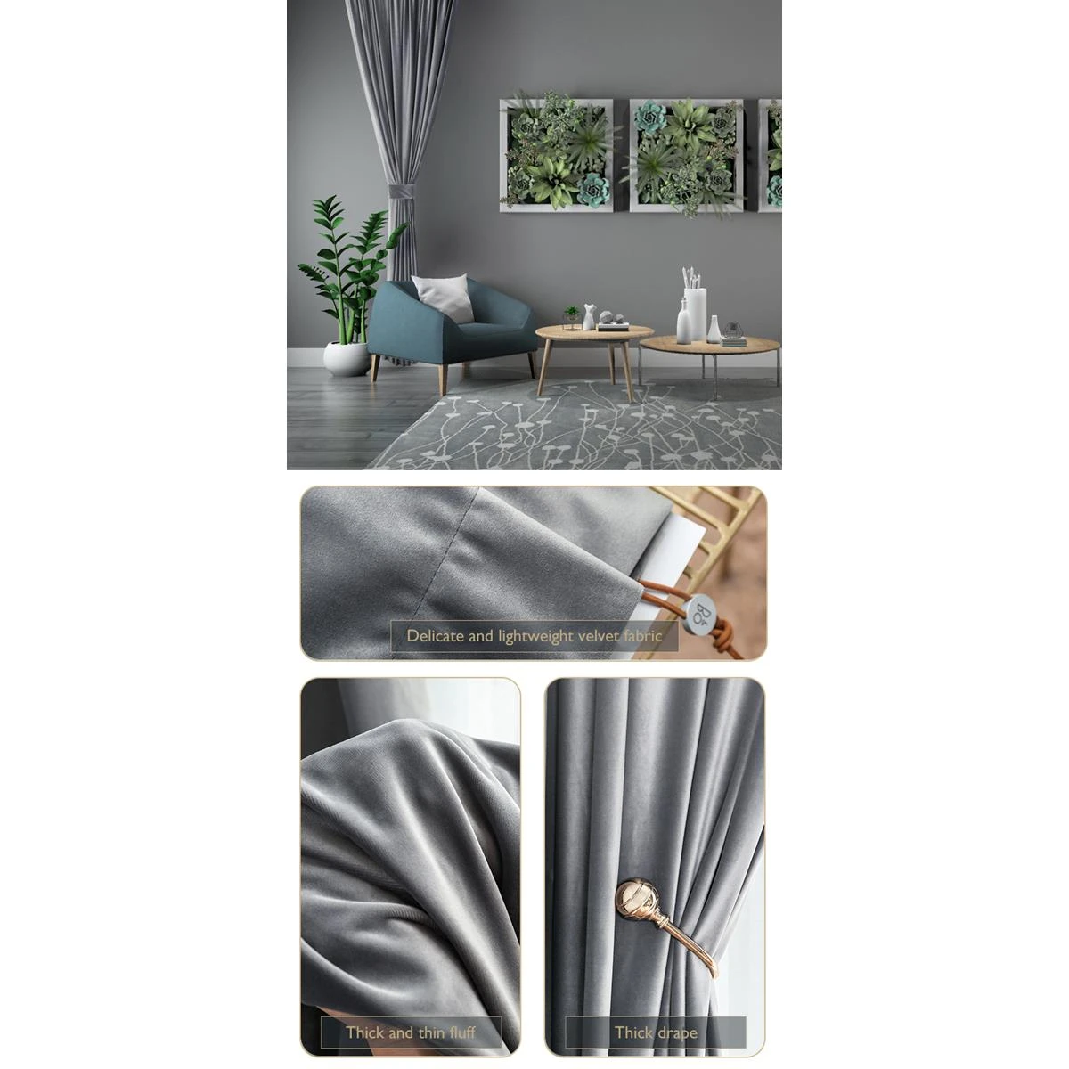 LW Collection Kant En Klare Gordijnen Grijs 140x270cm - Afbeelding 6