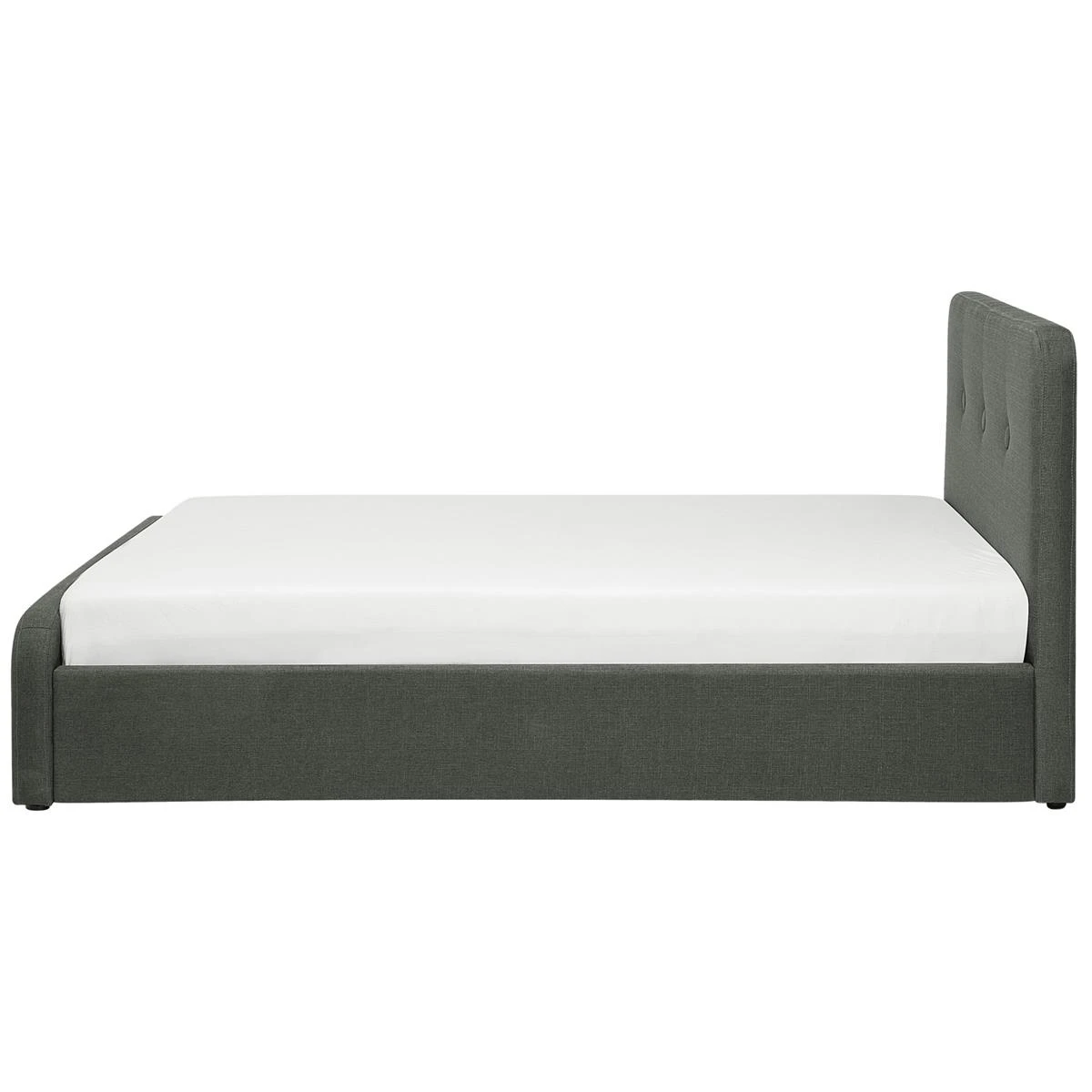 Beliani-RENNES -Bed Met Opbergruimte-Donkergrijs-180x200 Cm-Polyester - Afbeelding 4