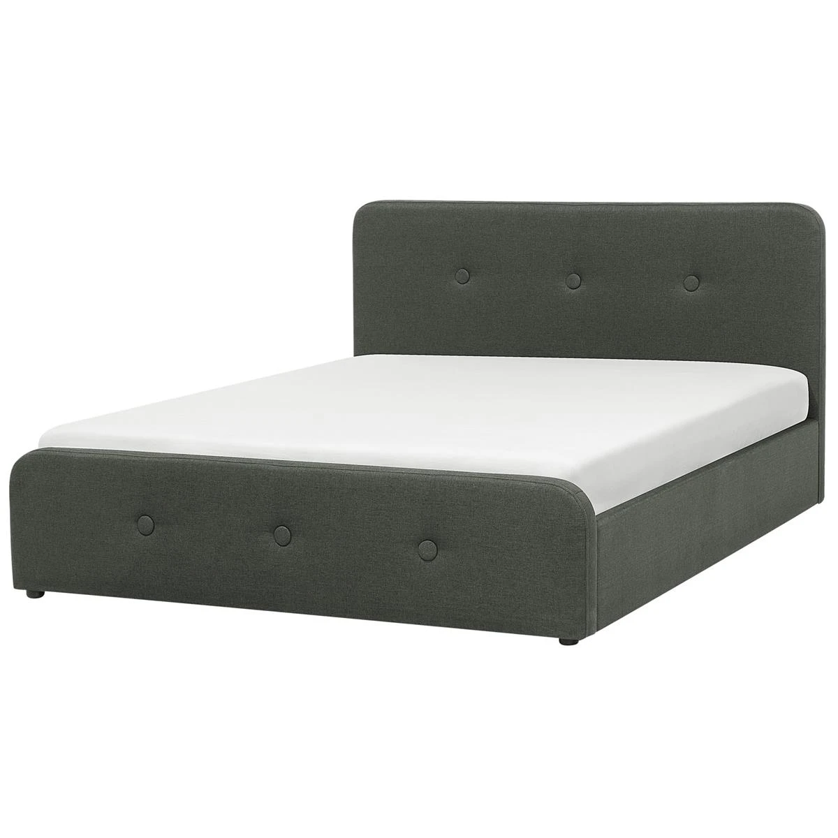 Beliani-RENNES -Bed Met Opbergruimte-Donkergrijs-180x200 Cm-Polyester - Afbeelding 12