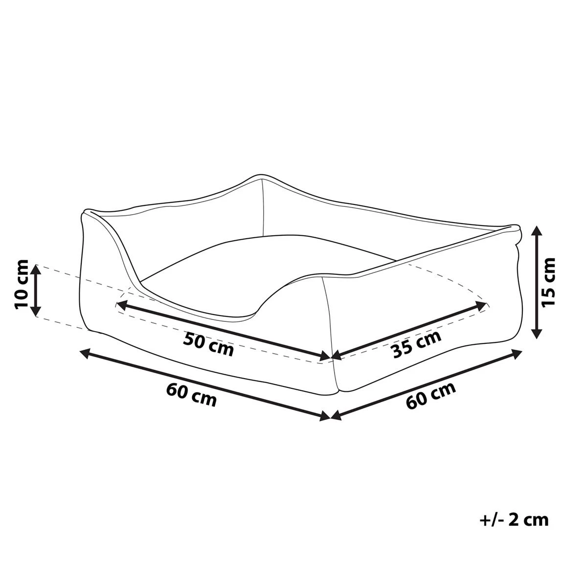 Beliani - HOZAT - Dierenbed - Bruin - Katoen - Afbeelding 10