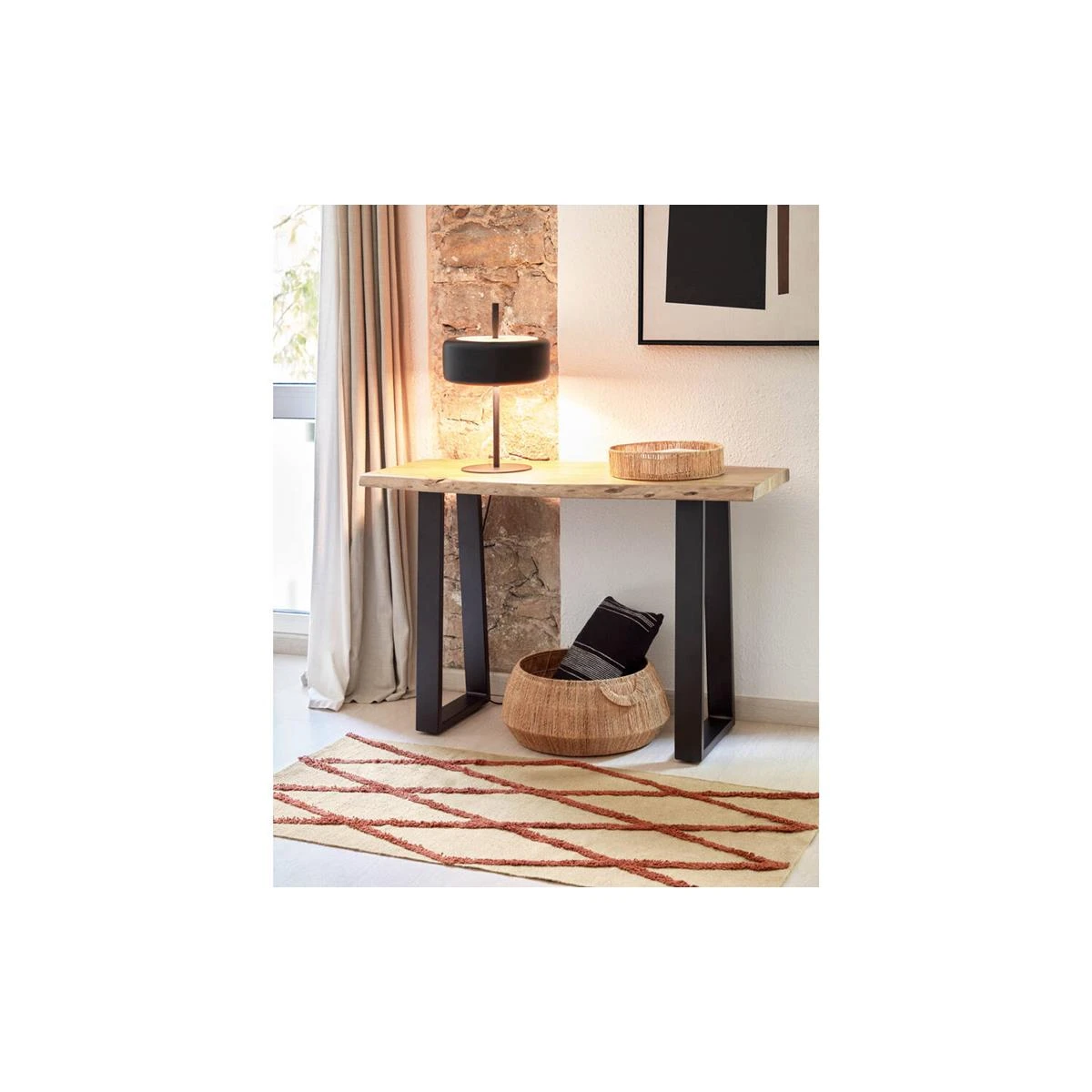 Kave Home - Manden Estibalis Set Van 2 Rond In 100% Jute Met - Afbeelding 8