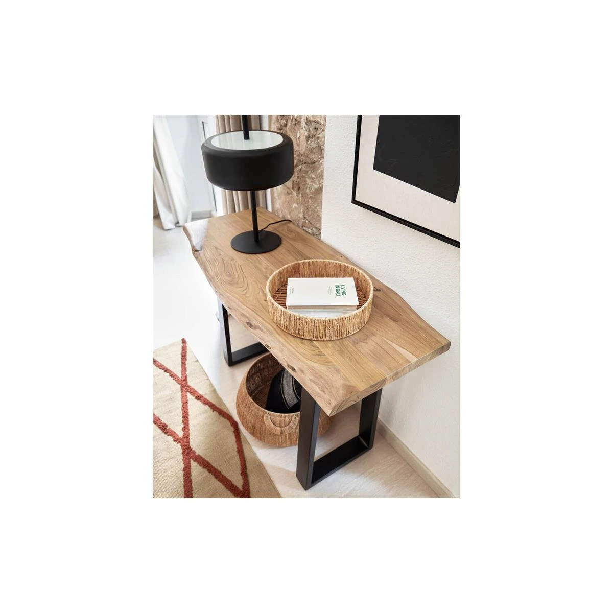 Kave Home - Manden Estibalis Set Van 2 Rond In 100% Jute Met - Afbeelding 9