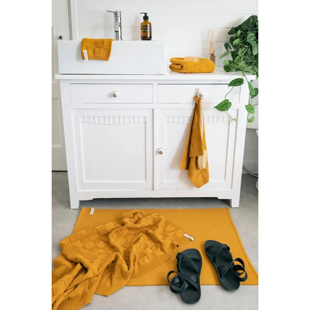 Knit Factory Gastendoek Ivy - Stone Green - 40x30 Cm - Afbeelding 5