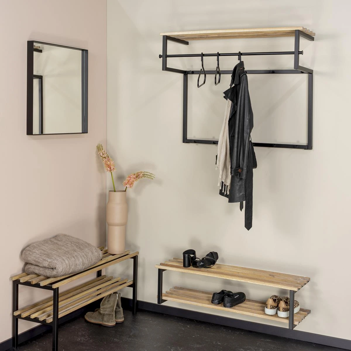 Spinder Design Rizzoli | Marco XL (100 Cm) Schoenenrek - Zwart | Eiken - Afbeelding 3