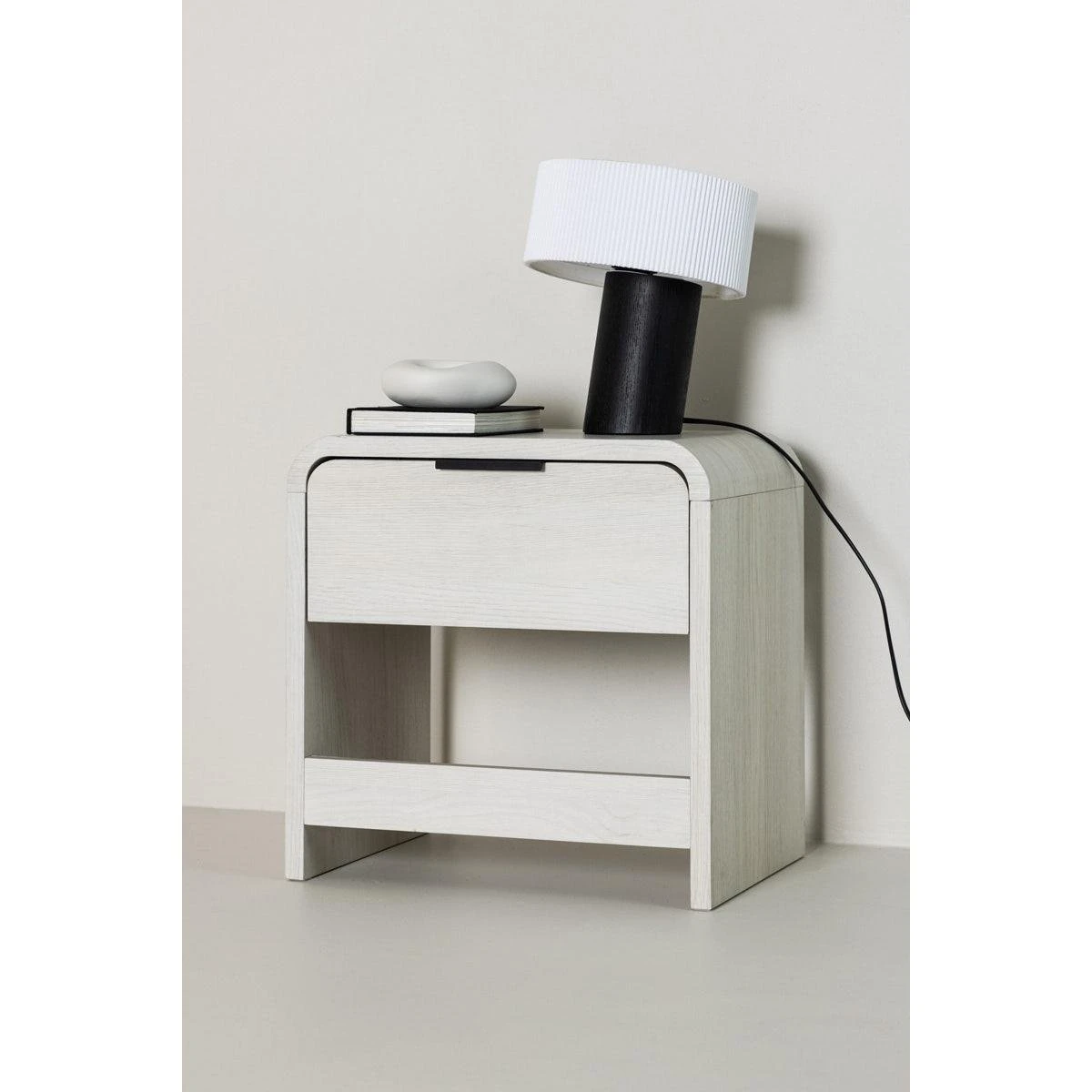 Nest Living Carst Houten Nachtkastje Whitewash - 40 X 30 Cm - Afbeelding 2