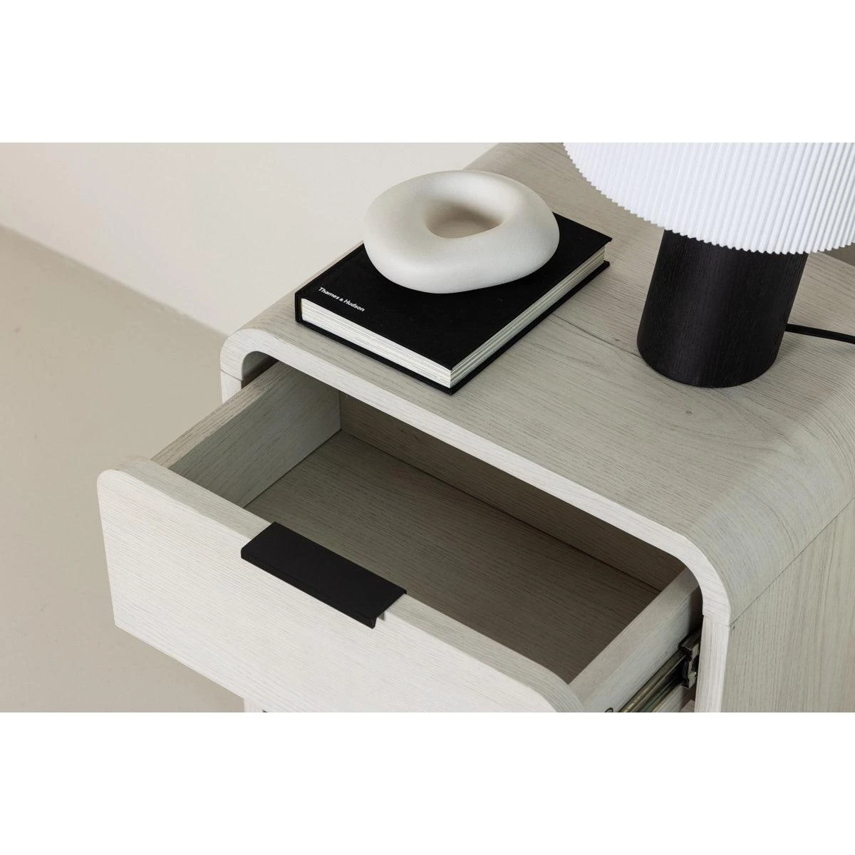 Nest Living Carst Houten Nachtkastje Whitewash - 40 X 30 Cm - Afbeelding 3