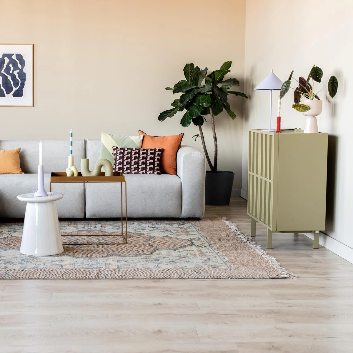 HKliving Cupboard Opbergkast - Olive Green - Afbeelding 13