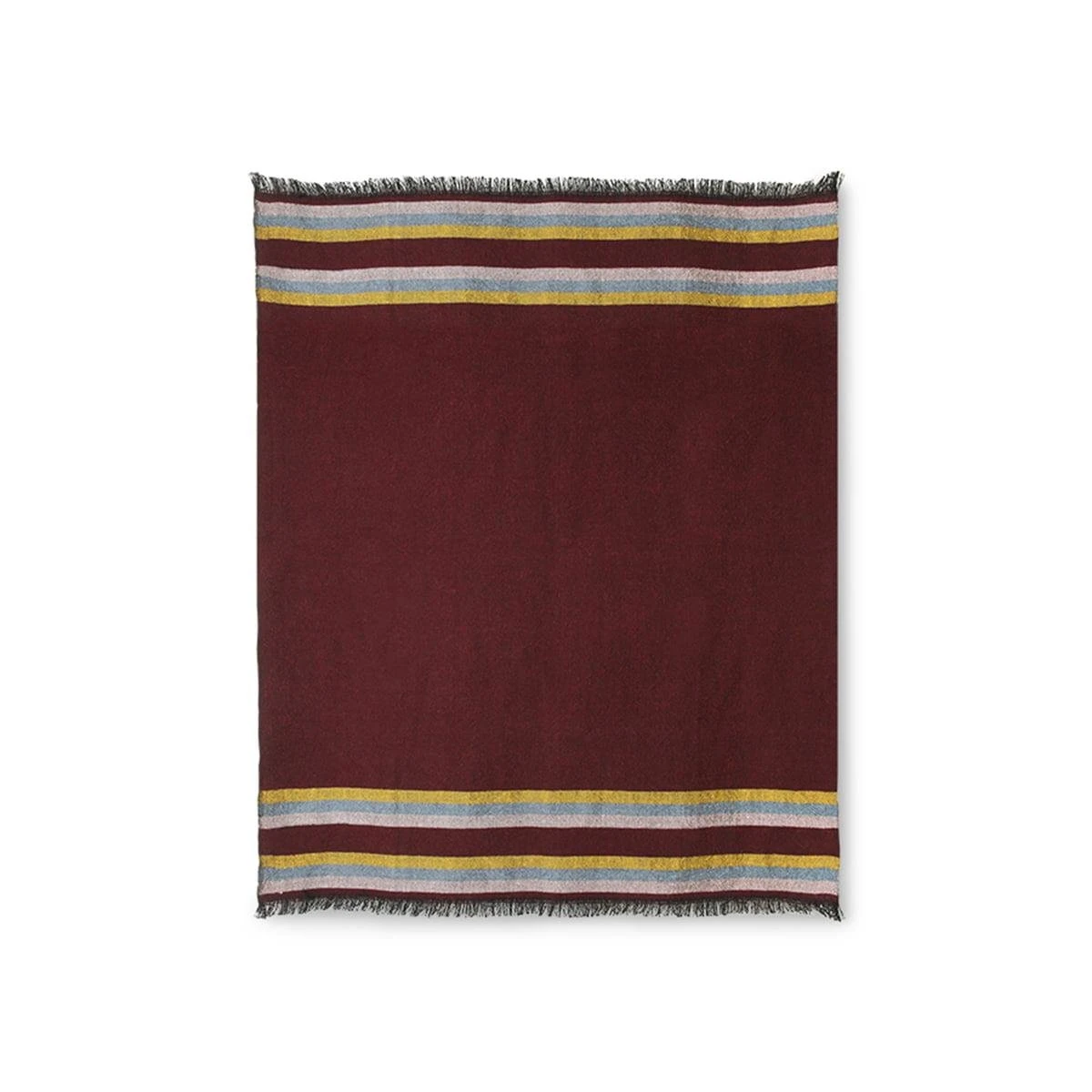 HKliving X Doris Plaid 130 X 150 Cm - Burgundy - Afbeelding 2