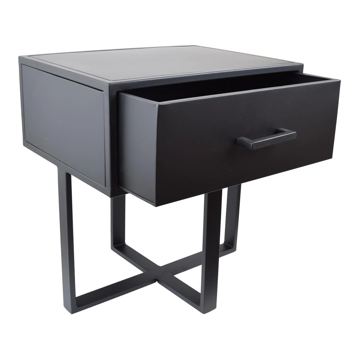 LOFT42 Frida Nachtkastje - Zwart - Metaal - 50x47x35 - Afbeelding 2